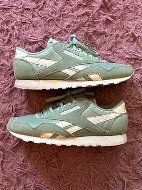 Reebok Classic Women's Nylon Sneakers Hybrid Green Sz 8.5